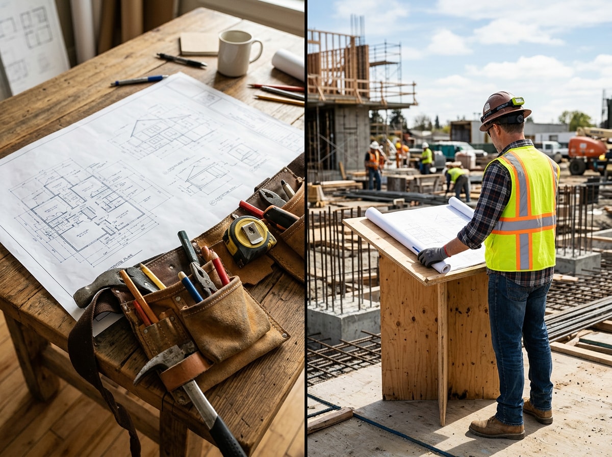 Side-by-side comparison graphic of design-build versus general contractor project delivery