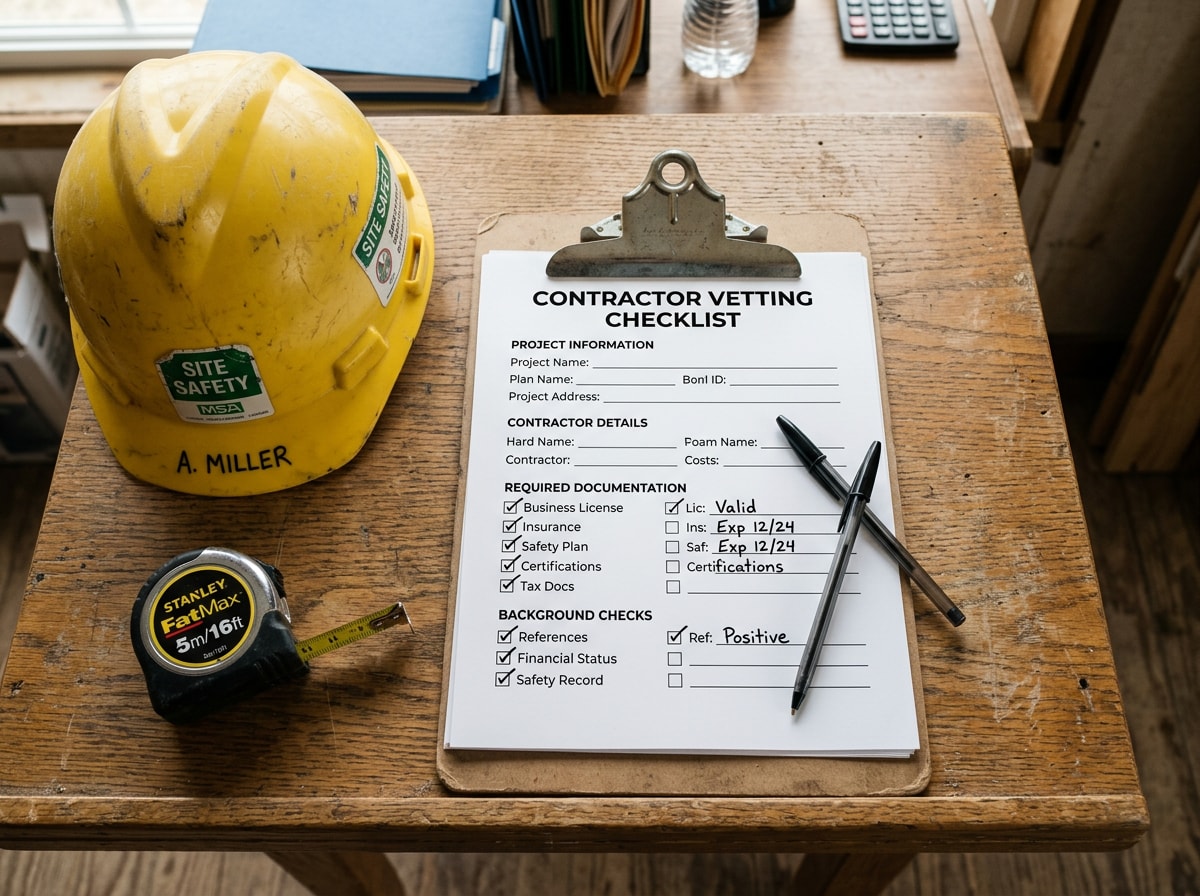 Step-by-step checklist for vetting a general remodeling contractor before hiring
