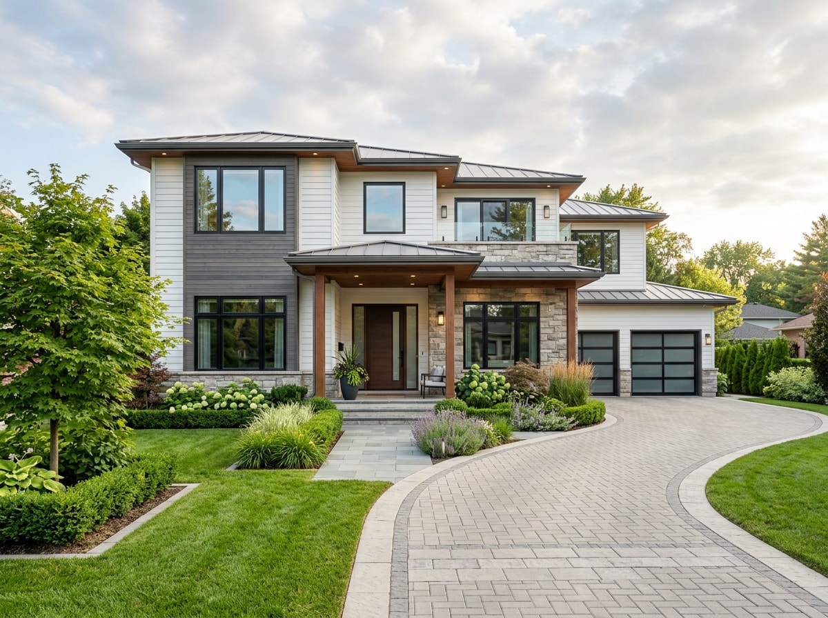 Completed custom home exterior from a builder's past project