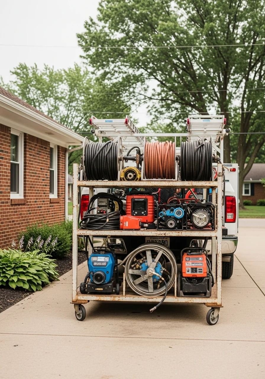 Mansfield service technician in professional work attire at a residential property entrance.
