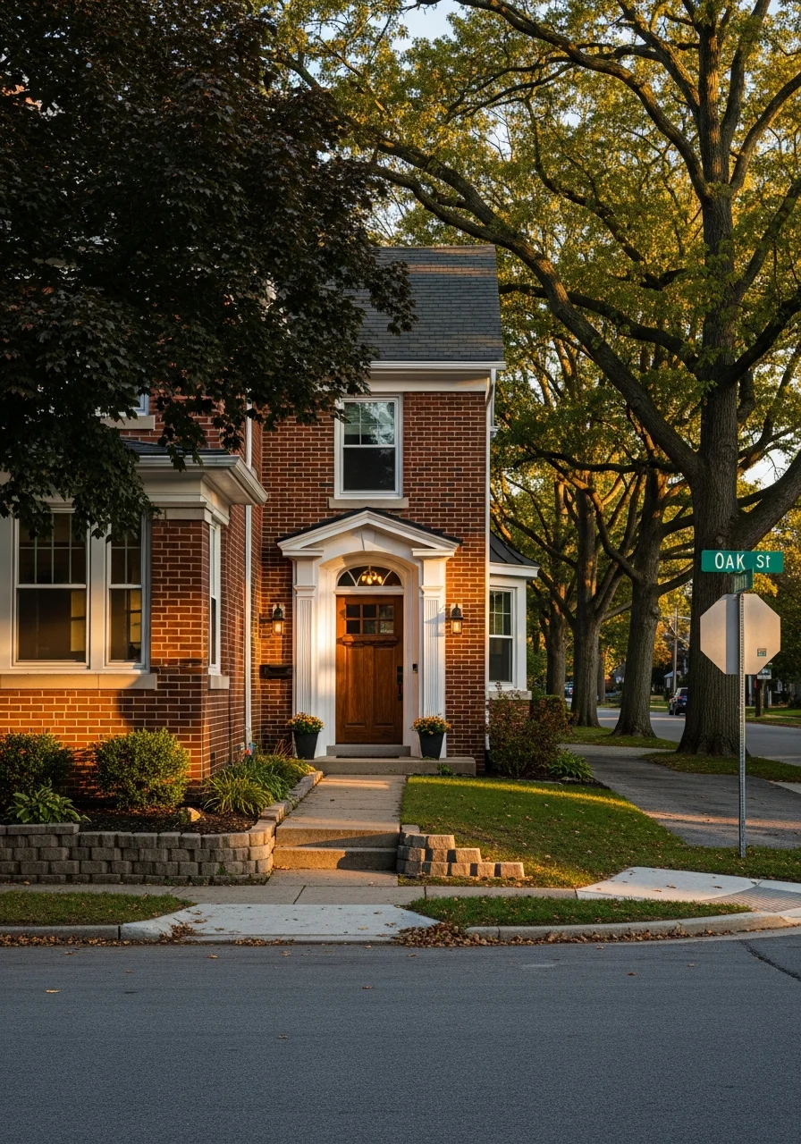 Close-up of a Wooster homeowner standing in front of their property with a satisfied expression.